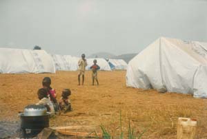Vue sur les camps de réfugiés. Photo: Alain de Parcevaux